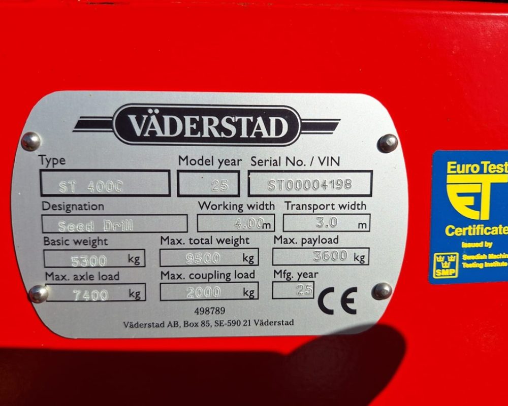 VADERSTAD SPIRIT ST400C VADERSTAD DEMO DRILL