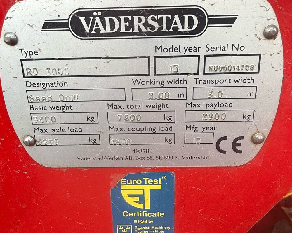 VADERSTAD RD300C VADERSTAD DRILL