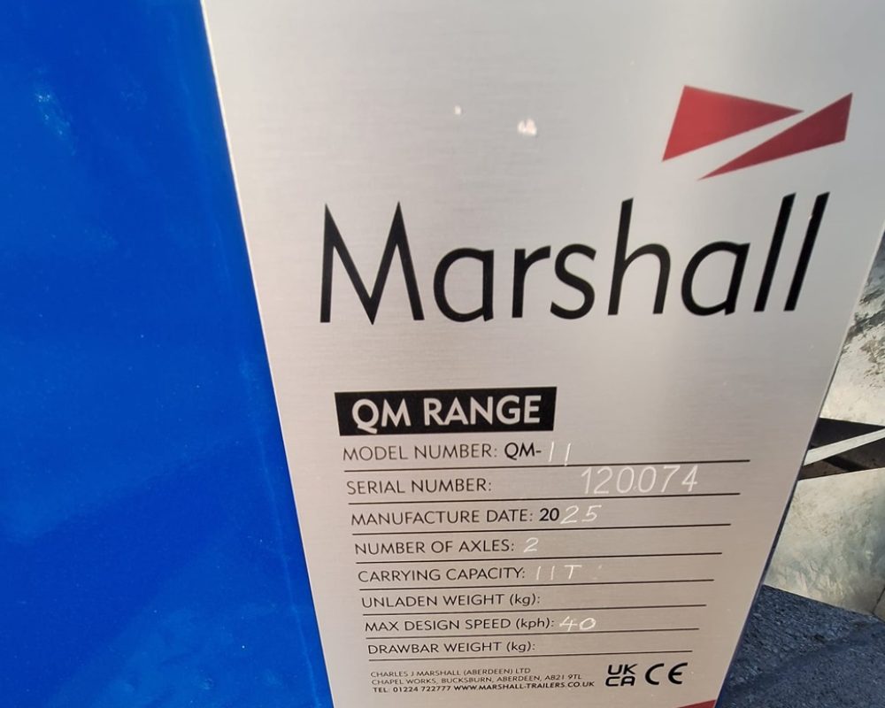 MARSHALL TRAILERS QM11 MARSHALL TRAILER