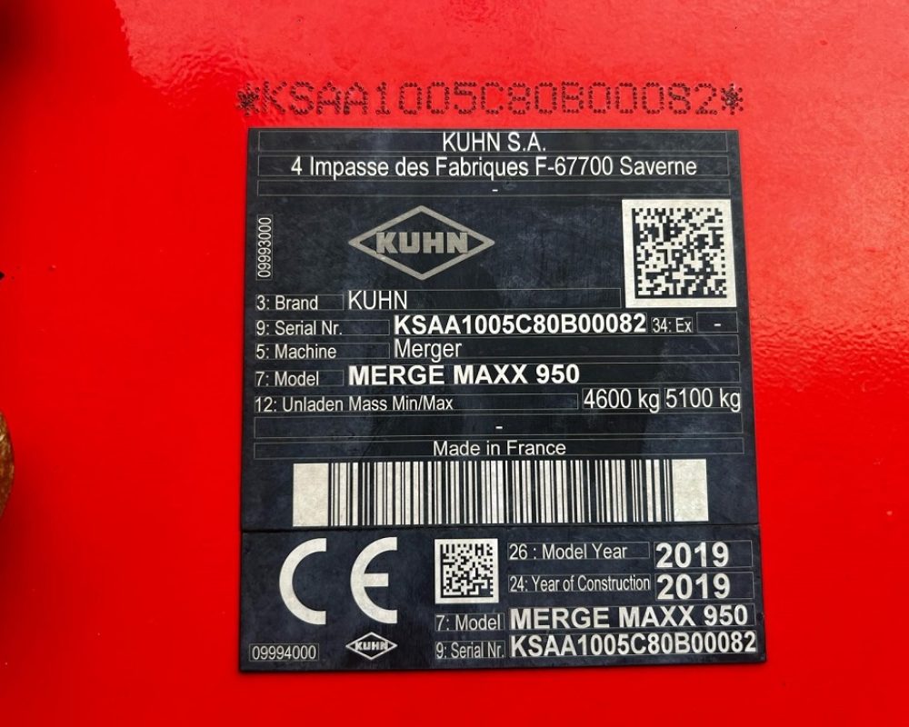 KUHN 950 KUHN MERGE MAXX